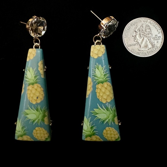 Blue Pineapple Earrings - Picture 5 of 5